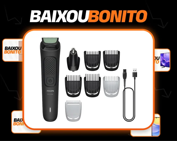 Aparador De Pelos Multigroom 8 Em 1 Mg3917/15 Philips Preto 127/220v