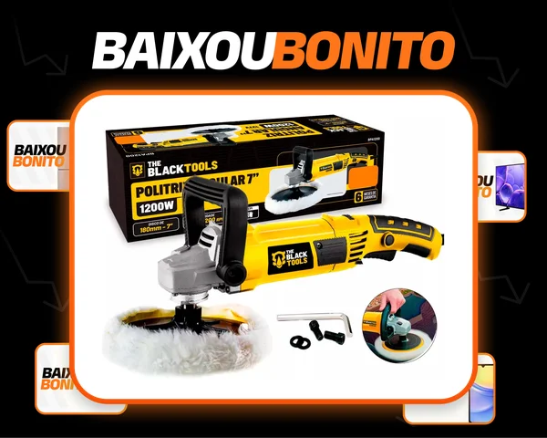 Politriz Angular Automotiva 7 Polegadas 1200w Bpa1200 The Black Tools