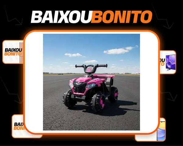 Quadriciclo Com Pedal Elétrico 6v Som E Farol Led Rosa Cor Rosa-pink Voltagem Do Carregador 127/220v