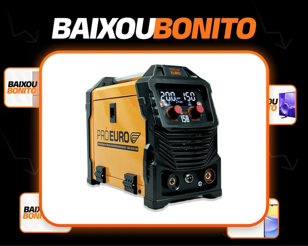 Máquina Solda Mig 150 Flex Tig Lift Mma Sem Gás Cor Laranja/Preto Frequência 50 Hz/60 Hz Pró Euro
