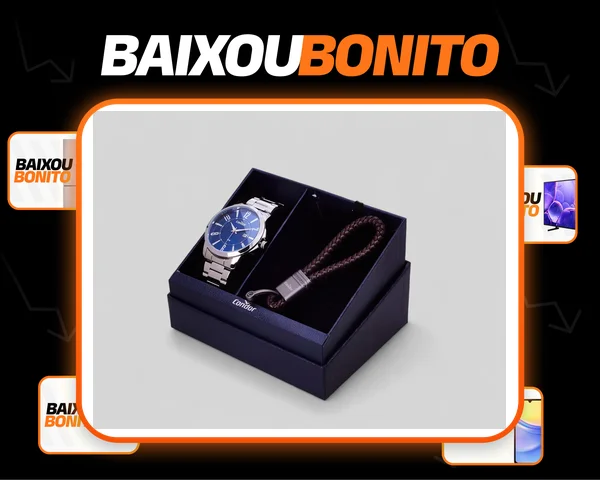 Kit Condor Masculino Dia A Dia Prata - Co2115mxc/k4a Prata Prata Azul