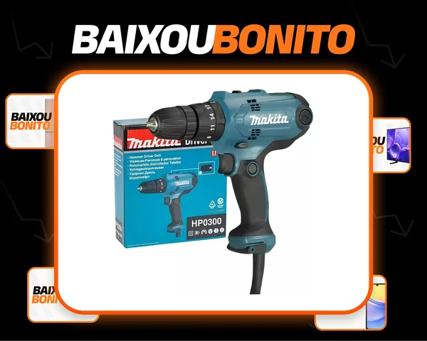 Parafusadeira Furadeira De Impacto 320 Watts Hp0300 Makita Cor Azul