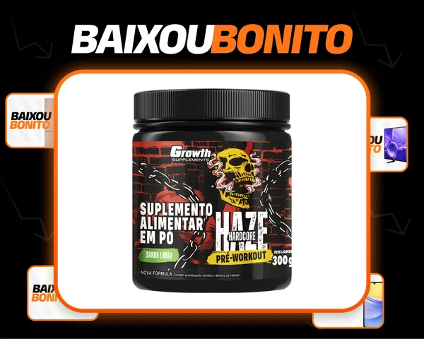 Pré-treino Haze Hardcore 300g Growth Supplements - Limão