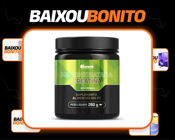 Creatina Monohidratada 250g Growth Supplements - Sem Sabor Em Pó