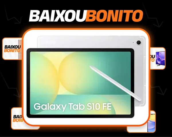Tablet Samsung Galaxy Tab S10 FE WiFi, 128GB, 8GB, Tela 10.9" 90Hz, S Pen e Capa Inclusas Prata