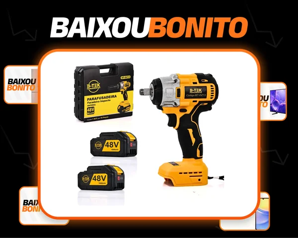 Parafusadeira De Impacto Eletrica 2 Bateria 48v Brushless