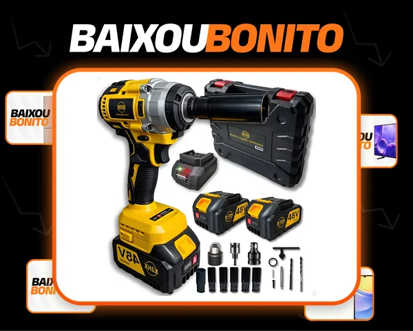 Parafusadeira Furadeira Chave De Impacto P/ Borracharia 48v,