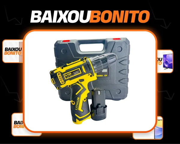 Furadeira Elétrica A Bateria Com Kit Acessórios