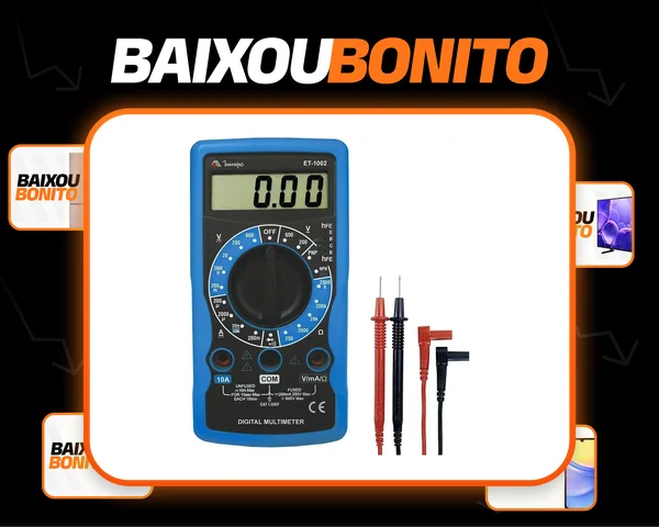 Multímetro Digital 600v Ac/dc Cat I Minipa Et-1002