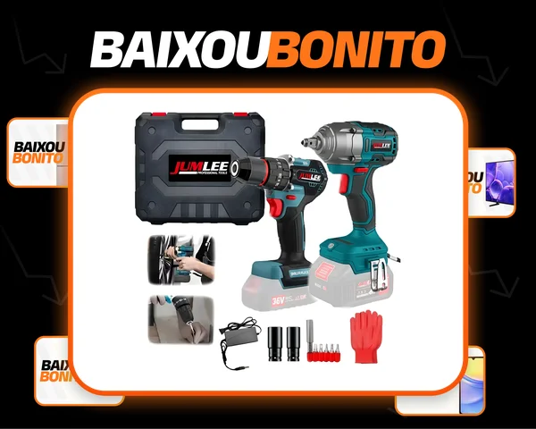 Kit Parafusadeira Furadeira Brushless Impacto S/escova Flex