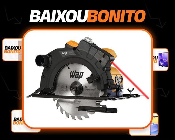 Serra Circular Elétrica WAP ESC 1500 com Guia Laser e 1500W de Potência