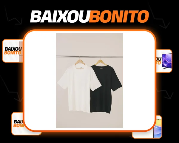 Kit Com 2 Camisetas Masculinas Básicas Relaxed Hering