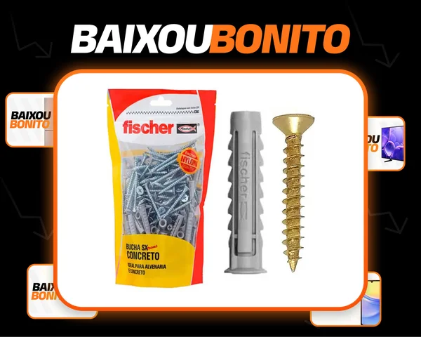 Kit Bucha De Nylon Sx 8mm Fischer C Aba E Parafuso 20 Peças