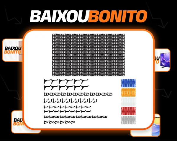 Painel Organizador De Ferramentas Plastico Ajustável 118x69