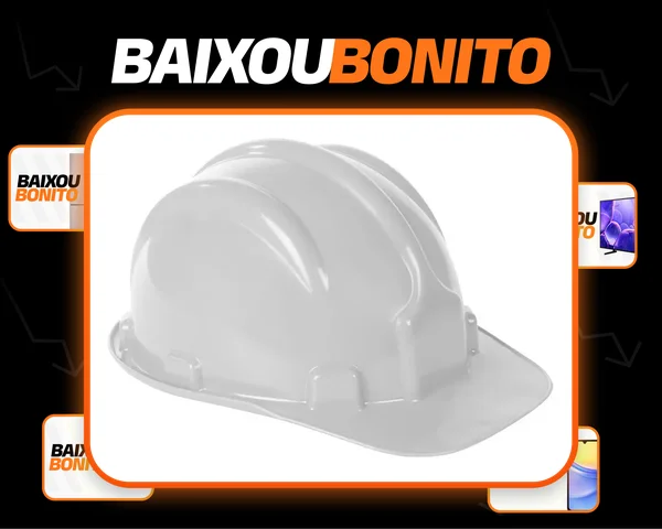 Plastcor Capacete de Segurança com Carneira Engenheiro Cor Branco EPI Equipamente de Proteção Individual Obra Reforma