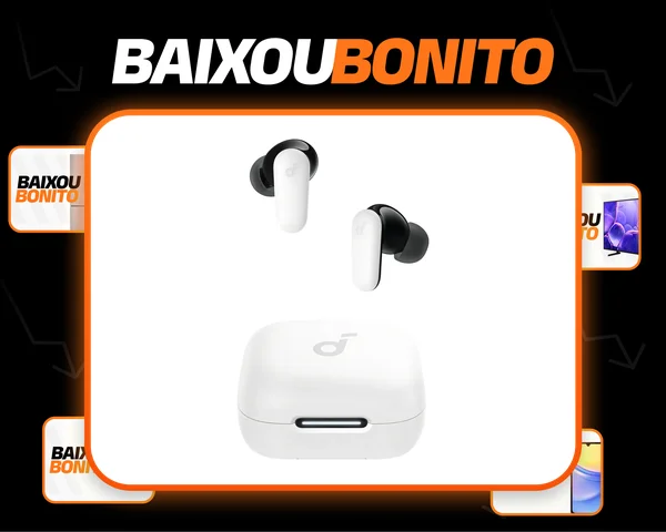 Fone Ouvido Sem Fio Soundcore P30i Gamer Bluetooth 5.4 Cancelamento De Ruído Ativo Adaptativo Multiponto 4 Microfones Cor Branco Graves Potentes 45h Bateria Ip54 App Controle Confortável Estojo 2 Em 1