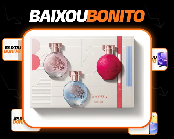 Perfume Floratta Colônia Spray 30 Ml - Presente (3 Itens)