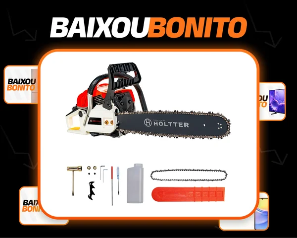 Motosserra A Gasolina 52cc Profissional Moto Serra Motoserra Cor Laranja