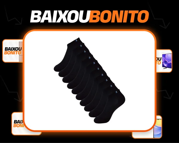 Kit 10 Meias Cano Curto Unissex Especial Au Walk Lupo