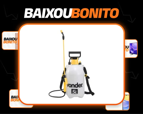 Pulverizador Agricola Lateral Manual 5 Litros Vonder Cor Branco