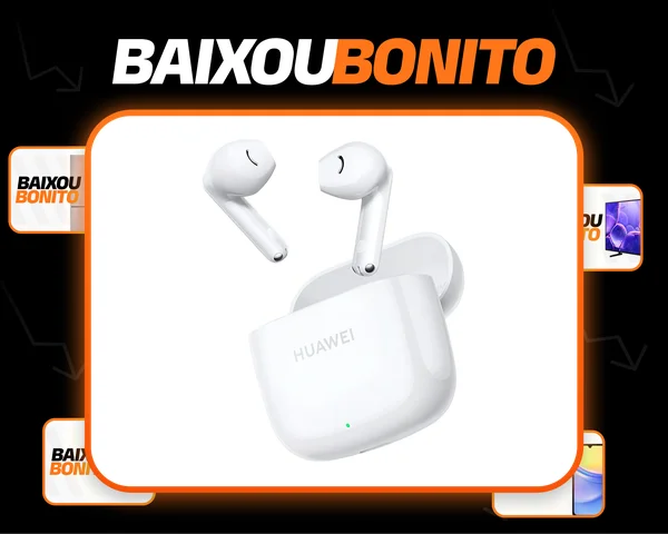 Fone de Ouvido Sem Fio HUAWEI FreeBuds SE 2 Até 40 Horas de Bateria Compacto e Confortável Até 3 Horas de Música com Uma Carga de 10 Minutos Branco