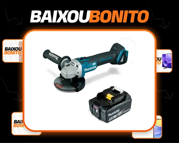 Esmerilhadeira Angular Makita 18v Dga504z Com Bateria 5ah Azul-turquesa 18v