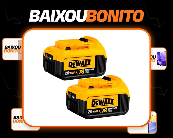 Kit 2 Baterias de Íon de Lítio 4Ah 20V MAX XR DEWALT DCB204