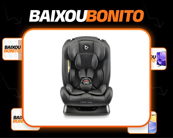 Cadeirinha infantil para carro Litet Mass 0-36kg Preta - BB456