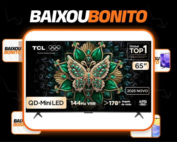 Smart TV TCL 65 Polegadas QLED Mini LED 4K C6K WiFi Bluetooth Google TV 4 HDMI 144Hz HDR10+ 65C6K