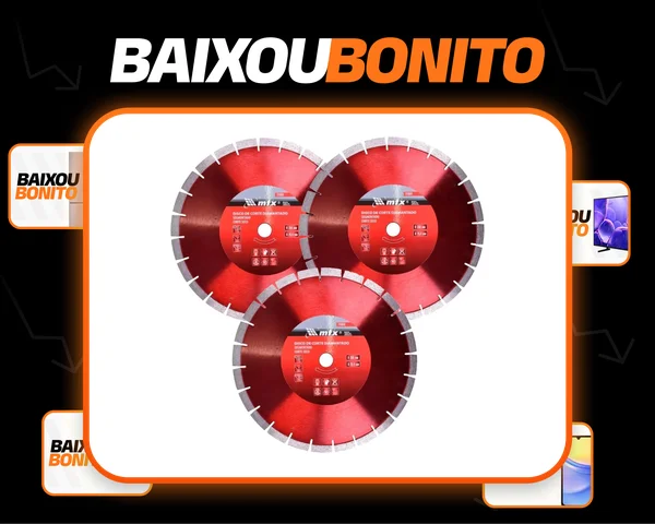 Disco De Corte Diamantado P/asfalto 14 Pol 350x25,4 3 Pç Mtx Cor Vermelho