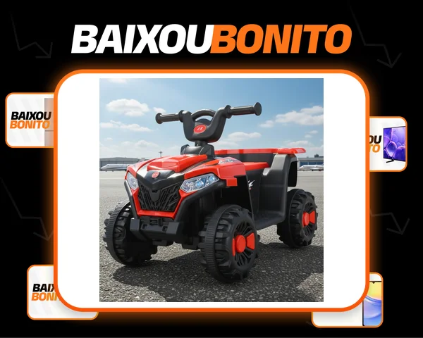 Mini Quadriciclo Elétrico Infantil Bateria 6v Luz E Música Cor Vermelho Voltagem do carregador 127/220V