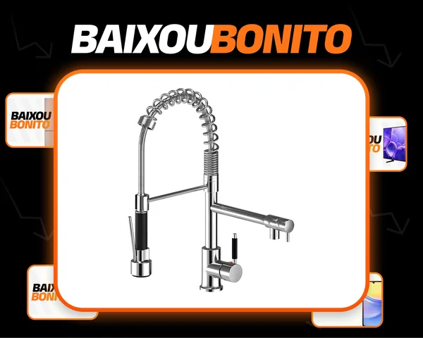 Cozinha De Aço Inoxidável Bancada Grande Torneira De Mola Acabamento Brilhante Cor Prateado Winda