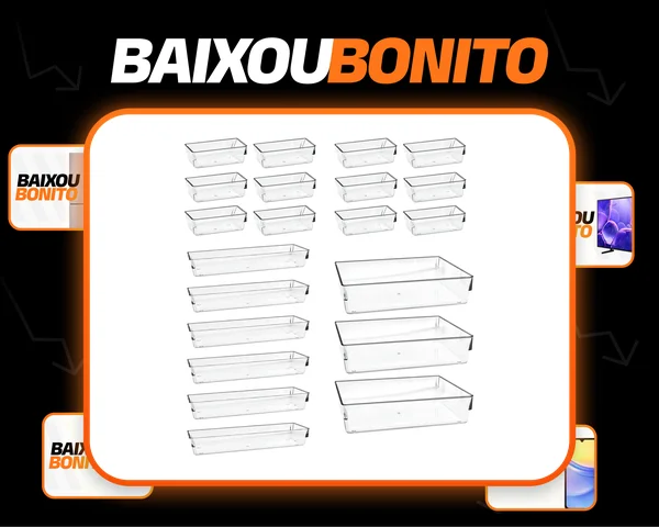 21 Organizador Acrílico Gavetas Organizador de Maquiagem Porta Talheres Sob Medida Separador