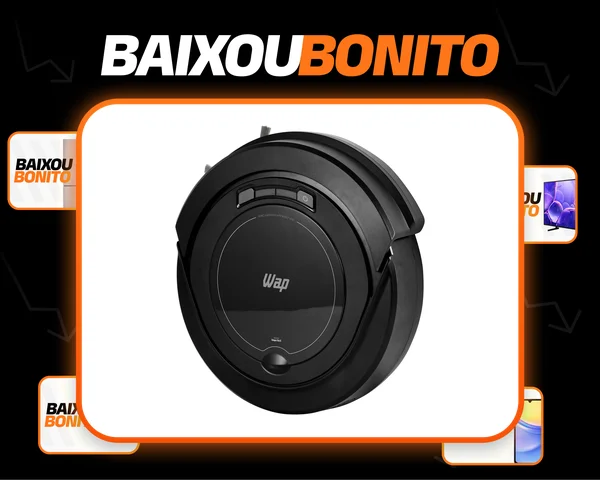 Robô aspirador Robot W90 varre aspira e passa pano 30w Wap cor preto