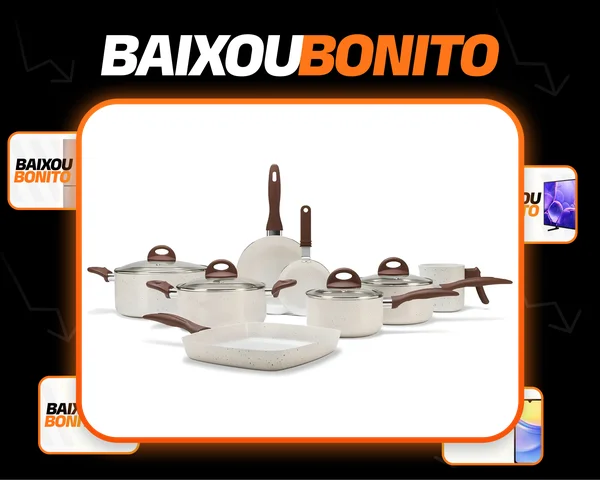 Conj de Panelas 8 Peças Ceramic Life Smart Plus Vanilla - Brinox