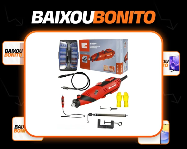 Mini Retifica Einhell Maleta Multiuso Chicote Suport Bancada