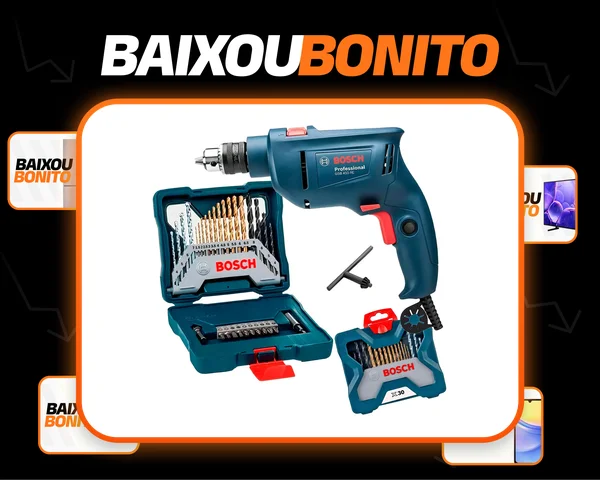 Furadeira Industrial Impacto Rev 450w Gsb 450 Re Bosch + Kit