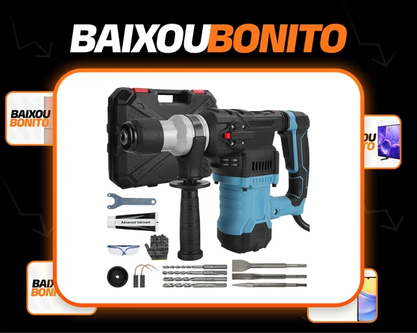 Martelete Perfurador Rompedor Profissional Sds Plus 2400w + Maleta E Acessórios Mihayu