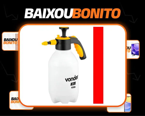Pulverizador Manual Borrifador Spray Alta Pressão 2 Litros Branco