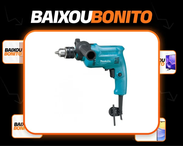 Furadeira Martelete Elétrica de 13mm Makita M0801B 500W + acessórios com caixa de cartão 50Hz/60Hz