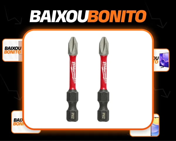 Bits Ph2 Milwaukee De Impacto Magnetico Kit 2 Peças