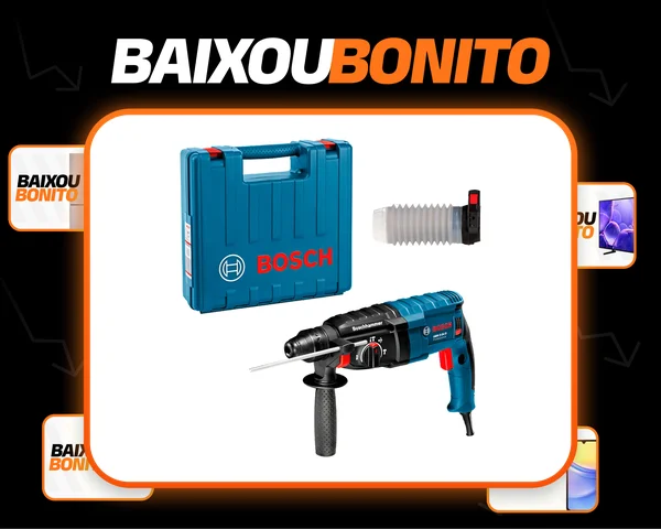 Martelete rompedor Bosch GBH 2-24D 820W com maleta e coletor de Pô