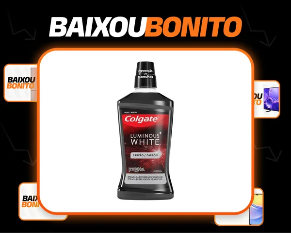 Enxaguante Bucal Colgate Luminous White Carvão 1L