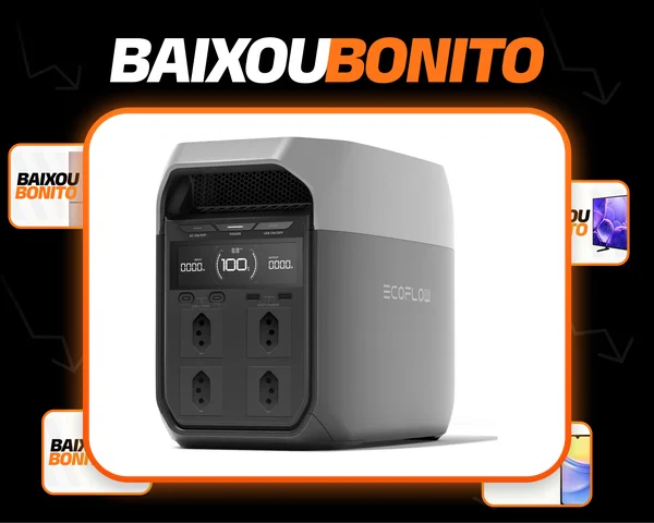 Ecoflow Delta 3 - Estação De Energia Portátil Gerador Solar 1800w X-boost 2200w Capacidade 1024wh 127v BR