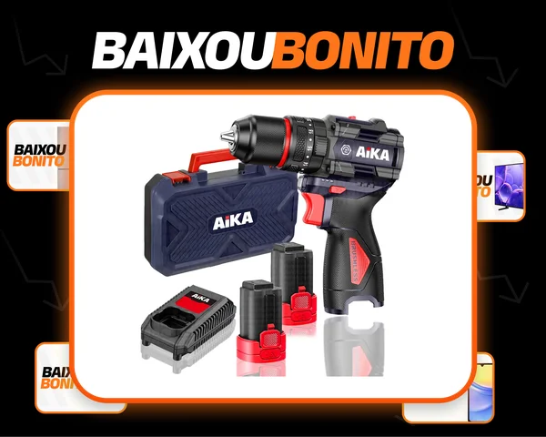 Furadeira Parafusadeira Impacto Aika 16v Ad-dr10a 2 Baterias