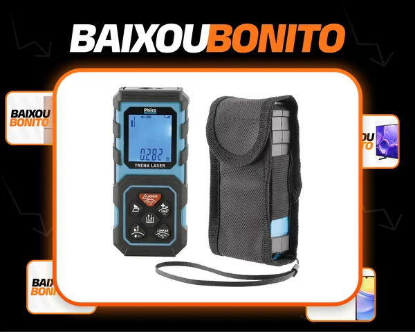 Trena a Laser Philco 40m com 3 unidades de medida PTL01